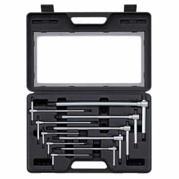 T-handle wrench set 3-way with sliding handle 10 pcs.