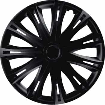4-Piece Hubcaps Spark Black 16 Inch