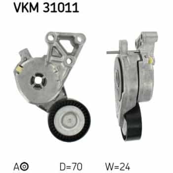 Tensioner Pulley, v-ribbed belt VKM 31011 SKF