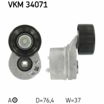 Tensioner Pulley, v-ribbed belt VKM 34071 SKF