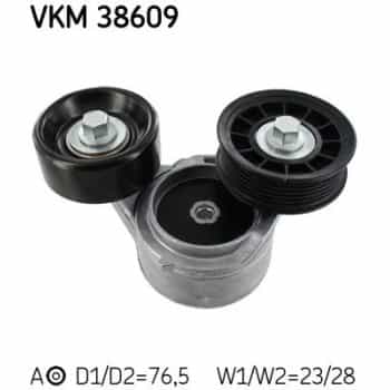 Tensioner Pulley, v-ribbed belt VKM 38609 SKF