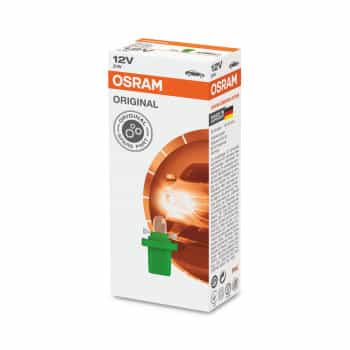 Osram B8.5d green 12V 2W