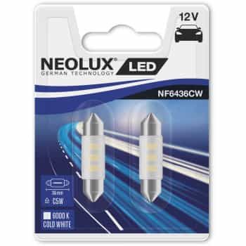 Neolux LED Retrofit 6000K - Festoon 36mm - 12V/0.5W - set of 2 pieces