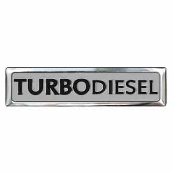 Aluminum Emblem/Logo - TURBO DIESEL - 7x1,7cm