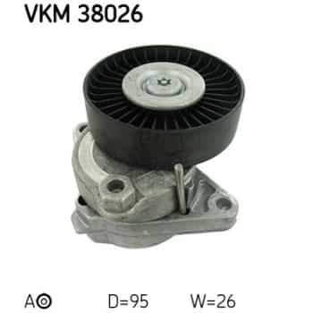 Tensioner Pulley, v-ribbed belt VKM 38026 SKF