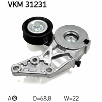 Tensioner Pulley, v-ribbed belt VKM 31231 SKF