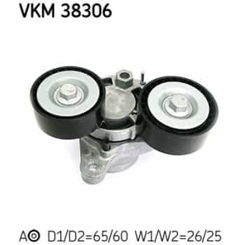 Tensioner Pulley, v-ribbed belt VKM 38306 SKF