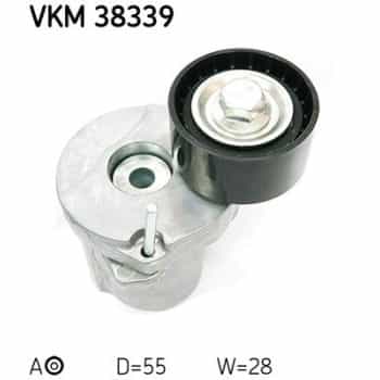 Tensioner Pulley, v-ribbed belt VKM 38339 SKF