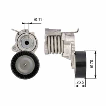 Tensioner Pulley, v-ribbed belt DriveAlign® T39115 Gates