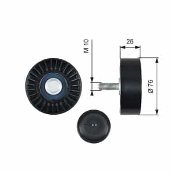 Deflection/Guide Pulley, v-ribbed belt DriveAlign® T36485 Gates