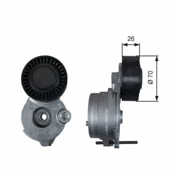 Tensioner Pulley, v-ribbed belt DriveAlign® T39333 Gates