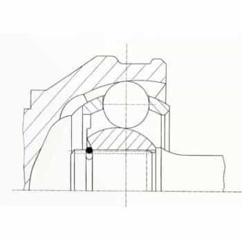 CV joint repair kit, drive shaft 21590 Spidan