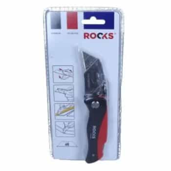 Rooks Stanley knife 61x33 mm with 5 spare blades