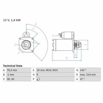 Starter 0.986.020.860 Bosch