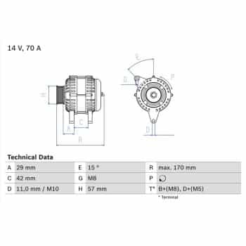 Alternator 0 986 049 960 Bosch