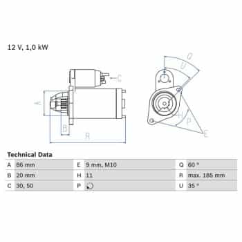 Starter 0 986 027 030 Bosch