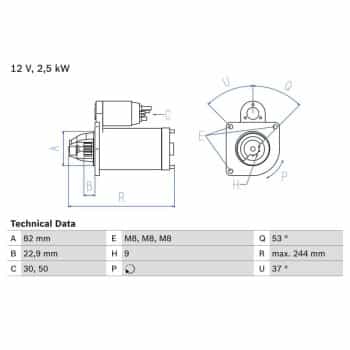 Starter 0 986 023 120 Bosch