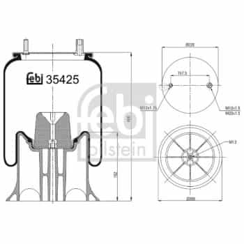 Spring bellows, air suspension