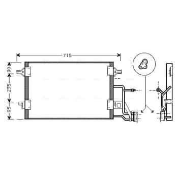 Condenser, air conditioning AI5173 Ava Quality Cooling