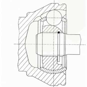 CV joint repair kit, drive shaft 24564 Spidan