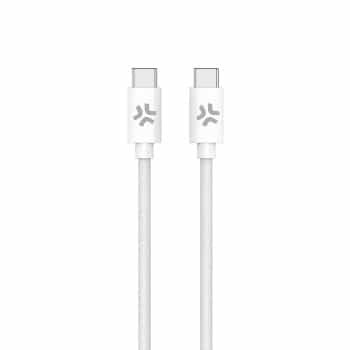 Celly USB-C > USB-C Cotton Braided Cable 1.5 meters White