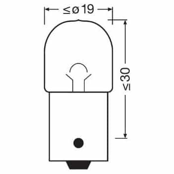 Light bulb, rear light ORIGINAL