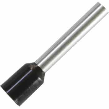 Wire end sleeve for cable size: 4.0 mm² with black insulation