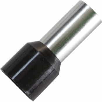 Wire end sleeve for cable size: 50 mm² with black insulation
