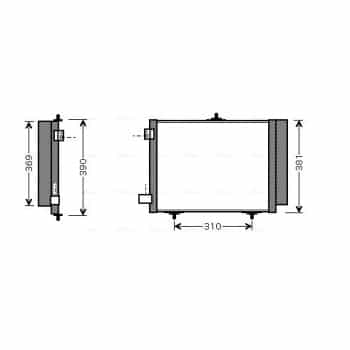 Condenser, air conditioning CN5205 Ava Quality Cooling