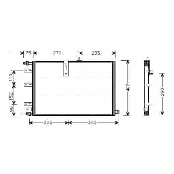 Condenser, air conditioning SB5034 Ava Quality Cooling