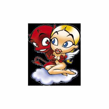 Sticker Boy + Girl - 12x10cm