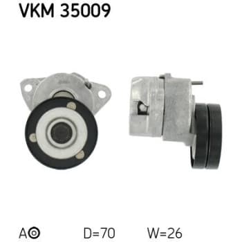 Tensioner Pulley, v-ribbed belt VKM 35009 SKF