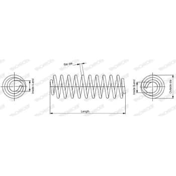 Coil Spring MONROE OESpectrum SPRINGS SP3634