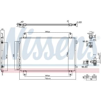 Condenser, air conditioning ** FIRST FIT ** 940854 Nissens