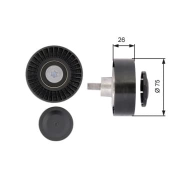 Deflection/Guide Pulley, v-ribbed belt DriveAlign® T36385 Gates