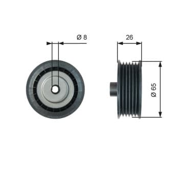 Deflection/Guide Pulley, v-ribbed belt DriveAlign® T36776 Gates