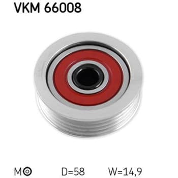 Tensioner Pulley, v-ribbed belt VKM 66008 SKF