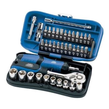 Draper 1/4'' Ratchet, socket and bit set 39pcs