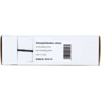 Heat Shrink Tubing Black Ø 1.6 mm Ø 0.8 mm Length 15 meters