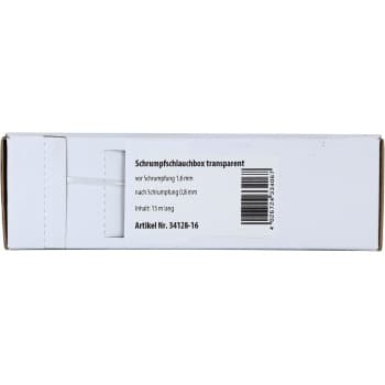 Heat shrink tubing transparent Ø 1.6 mm / Length 15 meters