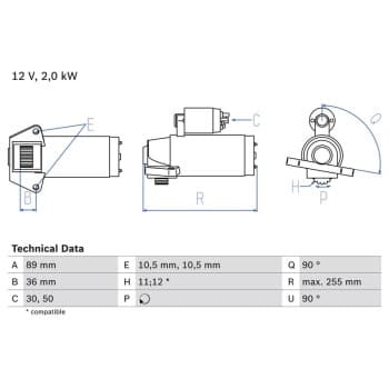 Starter 0 986 021 810 Bosch