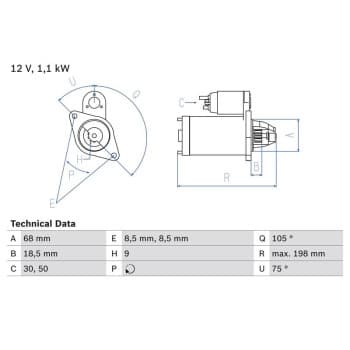 Starter 0 986 026 120 Bosch